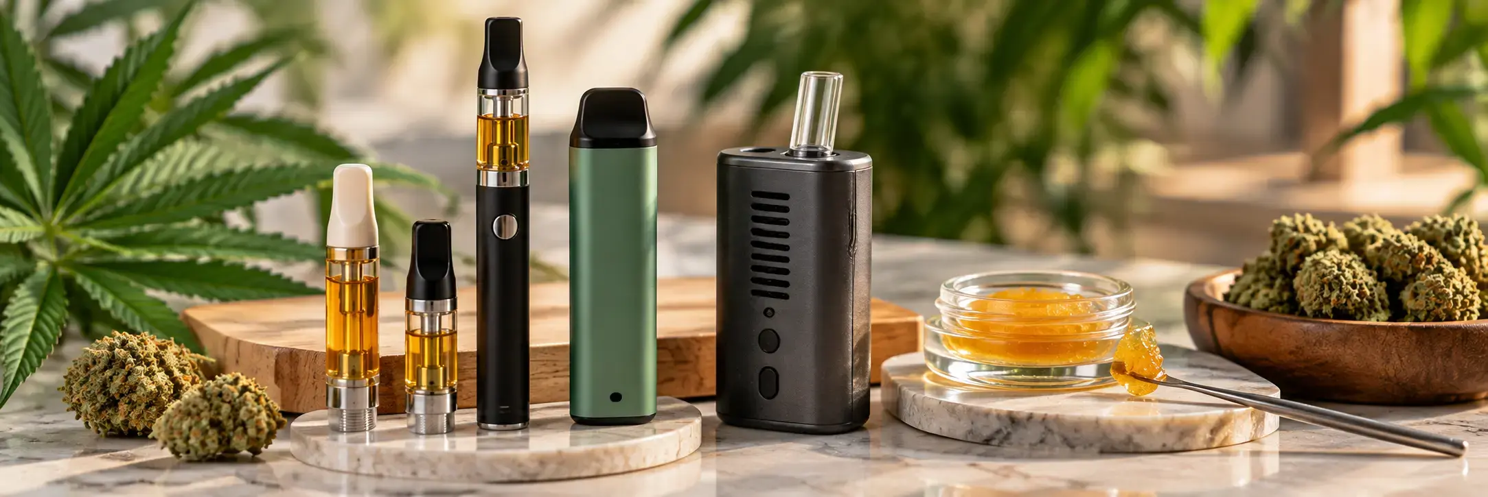 Cannabis Vape Products Guide Cannabis vape pens, cartridges, disposable vapes, and vaporizer devices with cannabis extracts and flower.